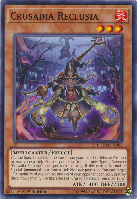 Crusadia Reclusia [CYHO-EN006] Common | Jomio and Rueliete's Cards and Comics
