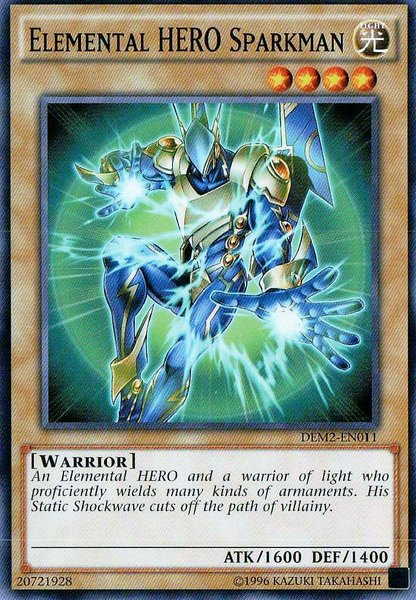 Elemental HERO Sparkman [DEM2-EN011] Common | Jomio and Rueliete's Cards and Comics