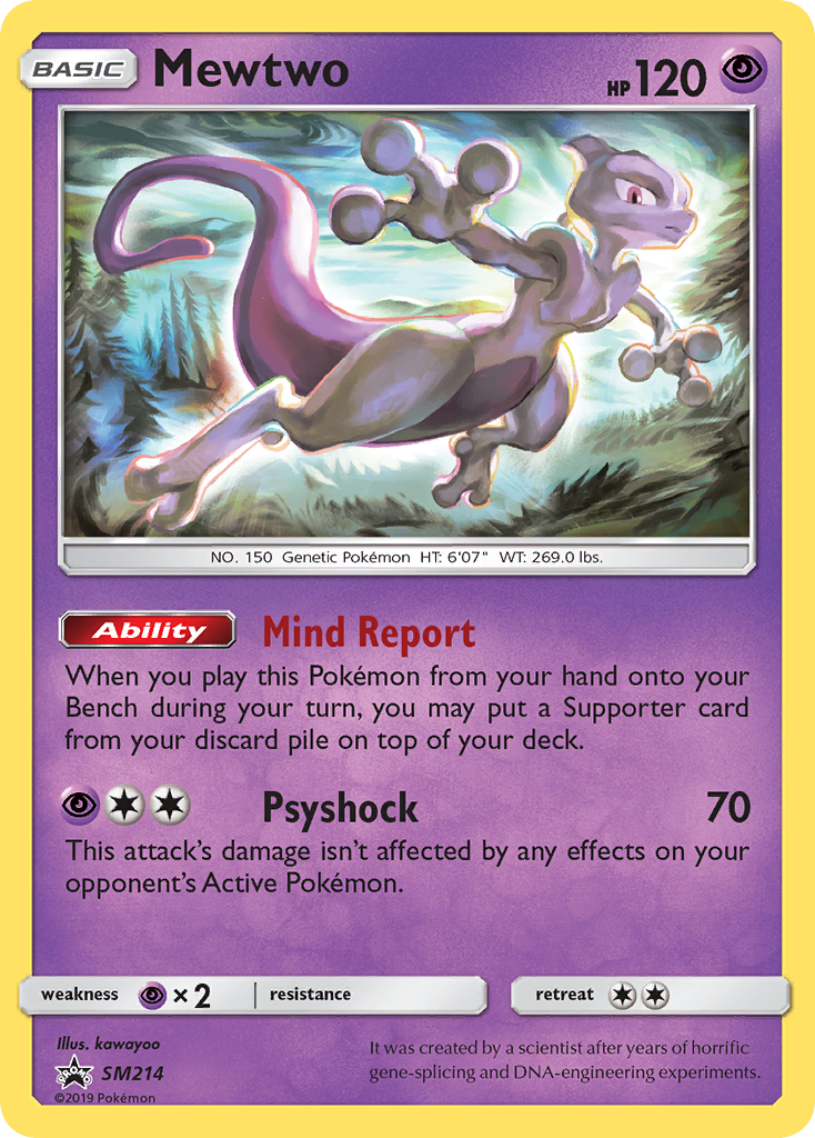 Mewtwo (SM214) [Sun & Moon: Black Star Promos] | Jomio and Rueliete's Cards and Comics