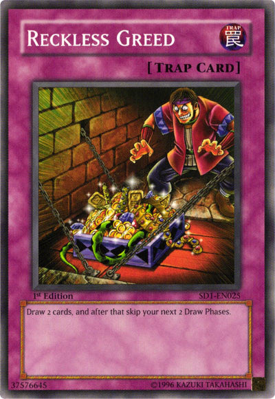 Reckless Greed [SD1-EN025] Common | Jomio and Rueliete's Cards and Comics