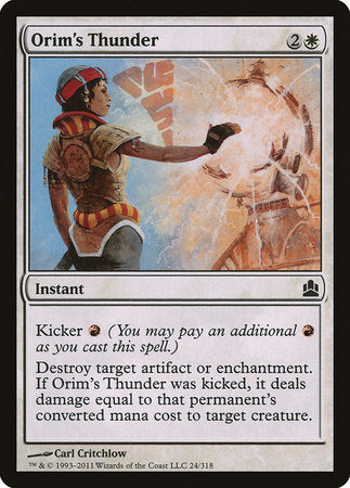 Orim's Thunder [Commander 2011] | Jomio and Rueliete's Cards and Comics