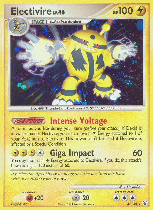 Electivire (3/130) [Diamond & Pearl: Base Set] | Jomio and Rueliete's Cards and Comics
