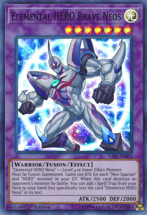 Elemental HERO Brave Neos [SAST-EN035] Super Rare | Jomio and Rueliete's Cards and Comics