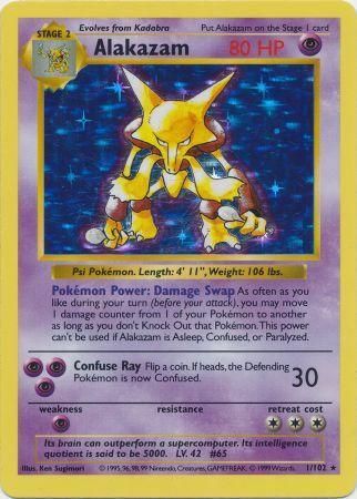 Alakazam (1/102) [Base Set Shadowless Unlimited] | Jomio and Rueliete's Cards and Comics