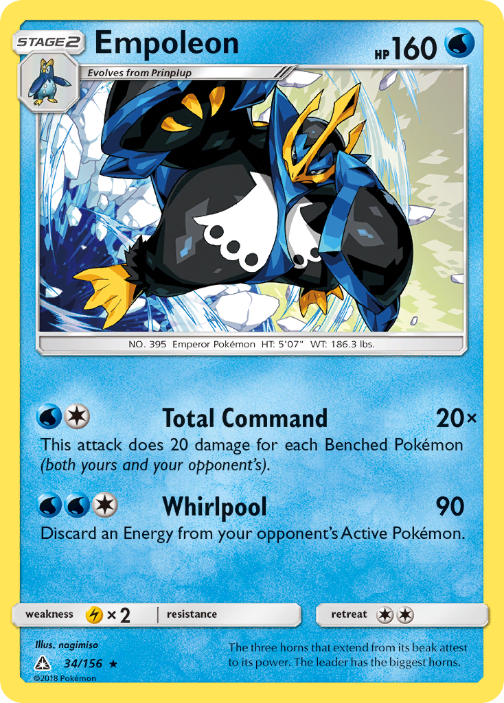 Empoleon (34/156) [Sun & Moon: Ultra Prism] | Jomio and Rueliete's Cards and Comics
