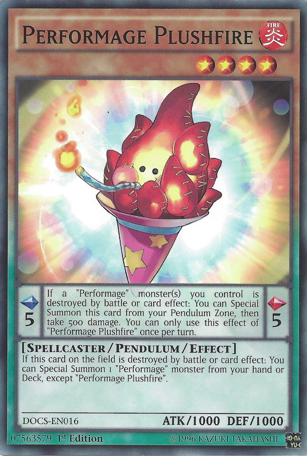 Performage Plushfire [DOCS-EN016] Common | Jomio and Rueliete's Cards and Comics
