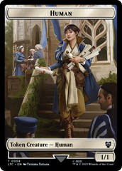 Human (04) // Human Soldier (01) Double-Sided Token [The Lord of the Rings: Tales of Middle-Earth Commander Tokens] | Jomio and Rueliete's Cards and Comics