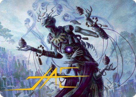 Myojin of Grim Betrayal Art Card (Gold-Stamped Signature) [Kamigawa: Neon Dynasty Art Series] | Jomio and Rueliete's Cards and Comics