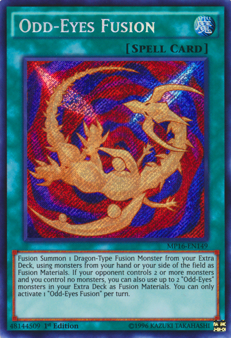 Odd-Eyes Fusion [MP16-EN149] Secret Rare | Jomio and Rueliete's Cards and Comics