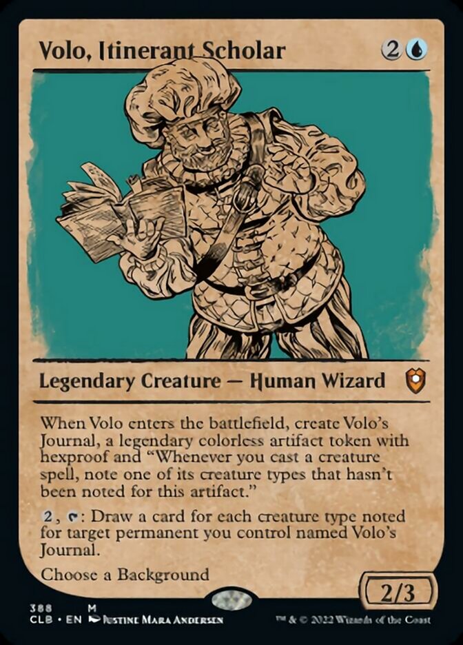 Volo, Itinerant Scholar (Showcase) [Commander Legends: Battle for Baldur's Gate] | Jomio and Rueliete's Cards and Comics