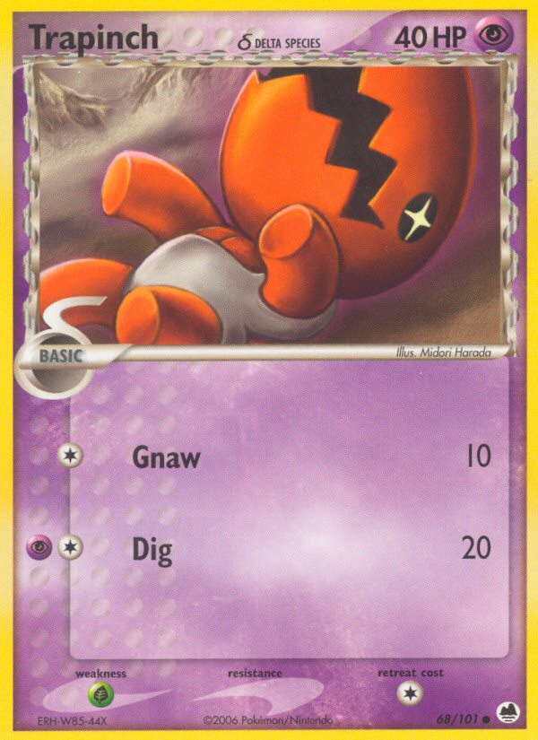 Trapinch (68/101) (Delta Species) [EX: Dragon Frontiers] | Jomio and Rueliete's Cards and Comics