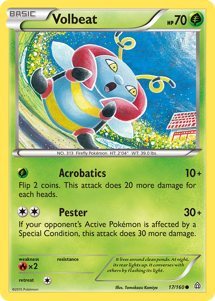 Volbeat (17/160) [XY: Primal Clash] | Jomio and Rueliete's Cards and Comics