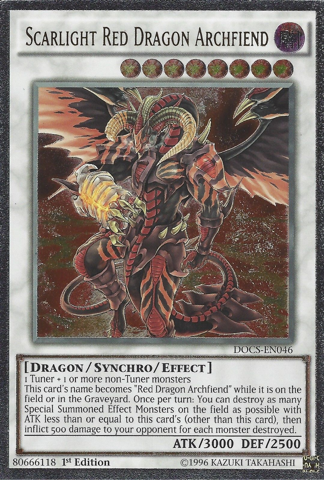 Scarlight Red Dragon Archfiend (UTR) [DOCS-EN046] Ultimate Rare | Jomio and Rueliete's Cards and Comics