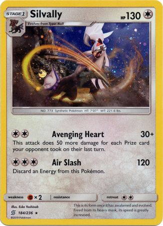 Silvally (184/236) (Cosmos Holo) [Sun & Moon: Unified Minds] | Jomio and Rueliete's Cards and Comics