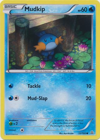 Mudkip (33/160) (Sheen Holo) [XY: Primal Clash] | Jomio and Rueliete's Cards and Comics