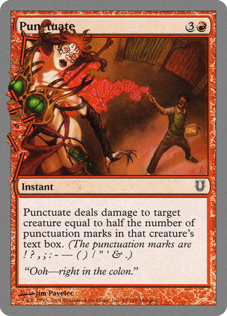 Punctuate [Unhinged] | Jomio and Rueliete's Cards and Comics