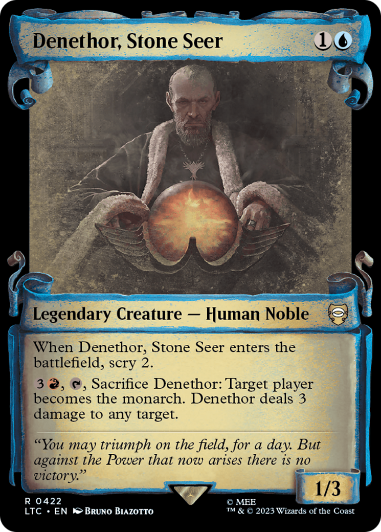Denethor, Stone Seer [The Lord of the Rings: Tales of Middle-Earth Commander Showcase Scrolls] | Jomio and Rueliete's Cards and Comics