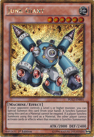 Junk Giant [PGL2-EN001] Gold Secret Rare | Jomio and Rueliete's Cards and Comics