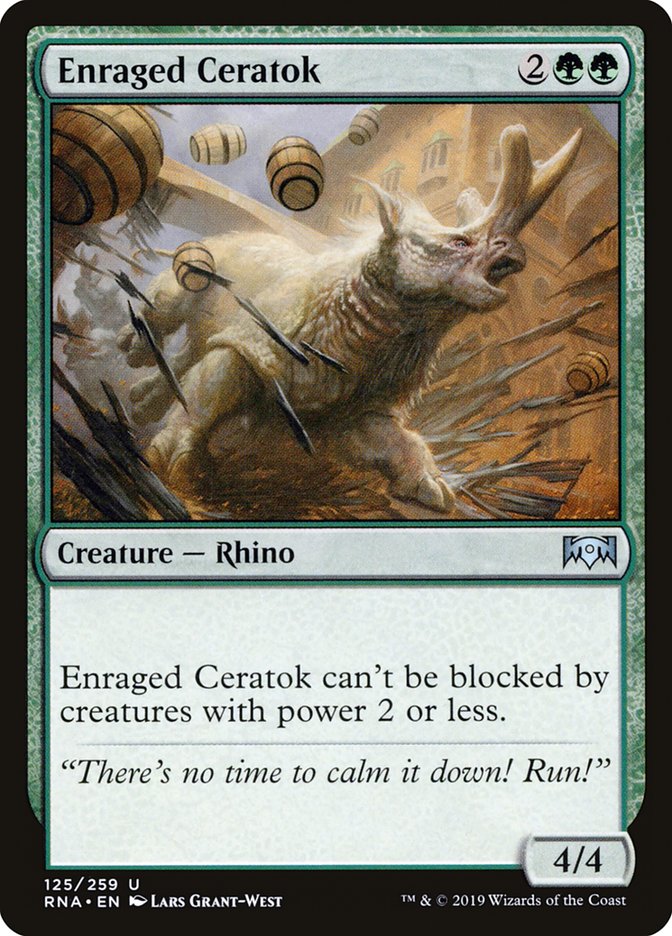 Enraged Ceratok [Ravnica Allegiance] | Jomio and Rueliete's Cards and Comics