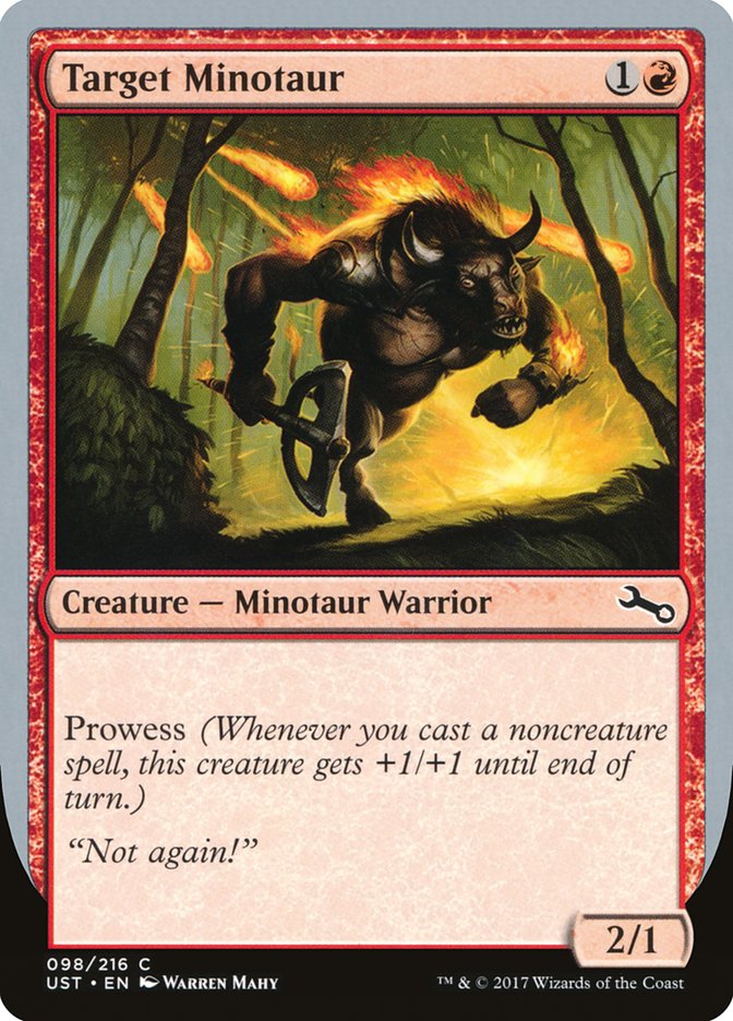 Target Minotaur (Fire Art) [Unstable] | Jomio and Rueliete's Cards and Comics