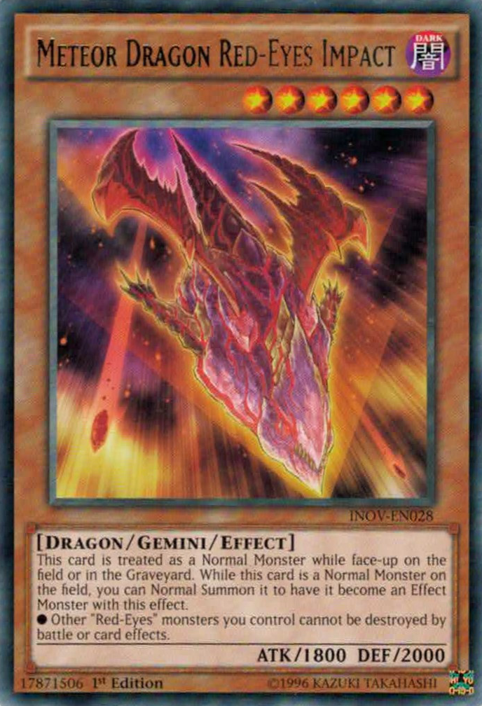 Meteor Dragon Red-Eyes Impact [INOV-EN028] Rare | Jomio and Rueliete's Cards and Comics