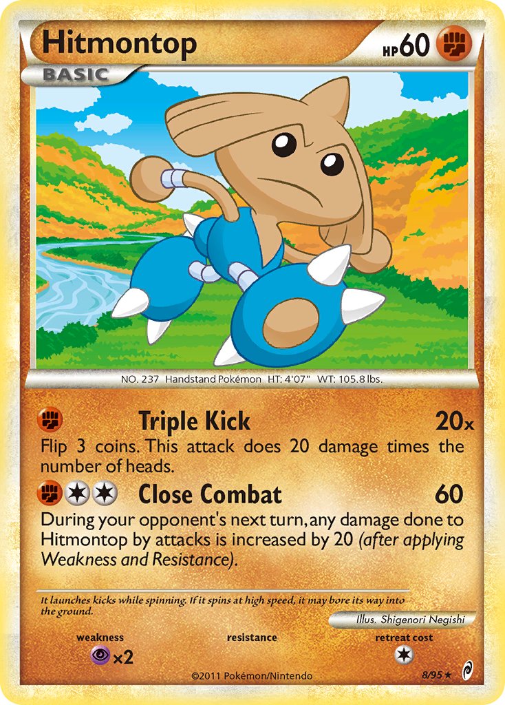 Hitmontop (8/95) (Theme Deck Exclusive) [HeartGold & SoulSilver: Call of Legends] | Jomio and Rueliete's Cards and Comics