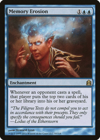 Memory Erosion [Commander 2011] | Jomio and Rueliete's Cards and Comics