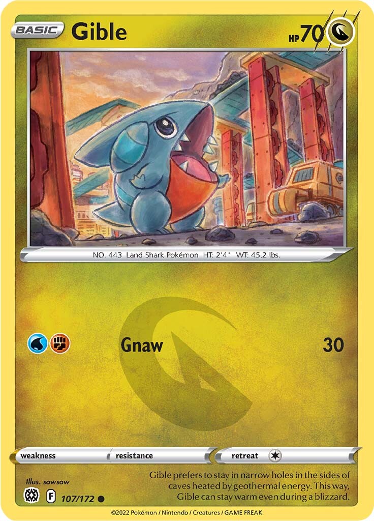 Gible (107/172) [Sword & Shield: Brilliant Stars] | Jomio and Rueliete's Cards and Comics