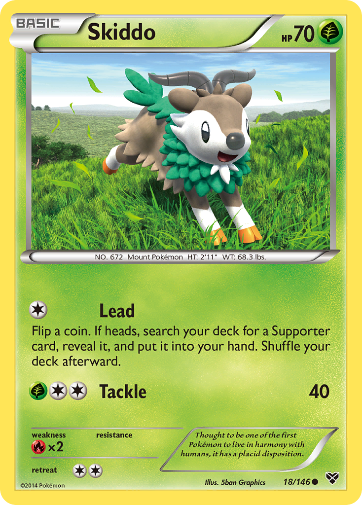 Skiddo (18/146) [XY: Base Set] | Jomio and Rueliete's Cards and Comics