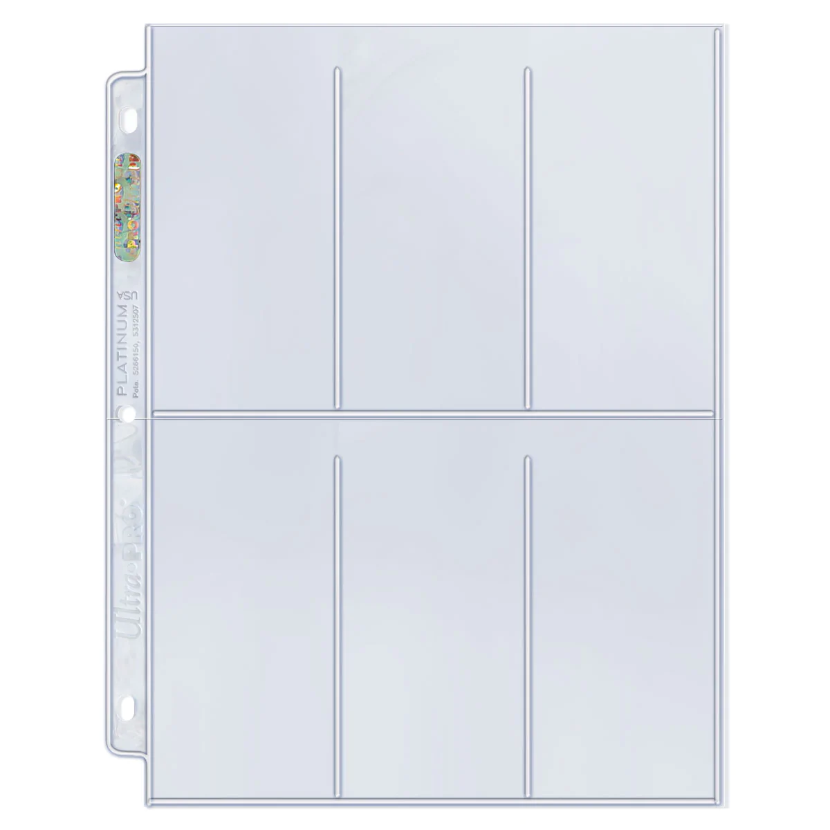 Ultra PRO: Platinum Hologram 6-Pocket Pages - 3-Holes (2.5" x 5-1/4" / 100-Pack) | Jomio and Rueliete's Cards and Comics