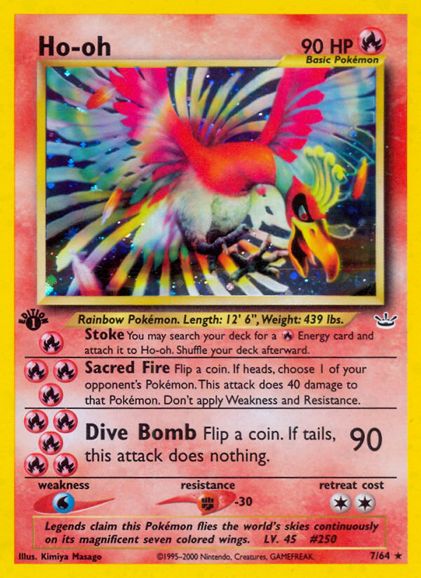 Ho-oh (7/64) [Neo Revelation 1st Edition] | Jomio and Rueliete's Cards and Comics