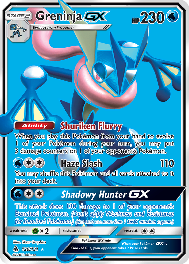 Greninja GX (120/131) [Sun & Moon: Forbidden Light] | Jomio and Rueliete's Cards and Comics