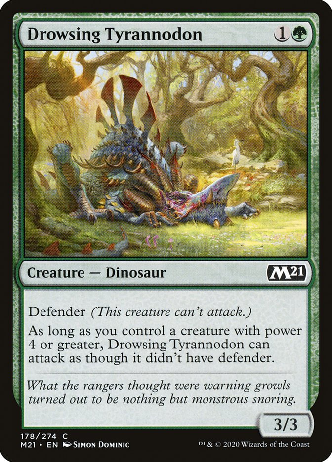 Drowsing Tyrannodon [Core Set 2021] | Jomio and Rueliete's Cards and Comics