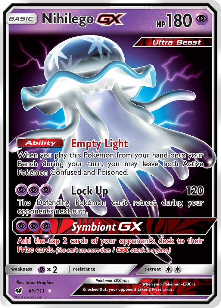 Nihilego GX (49/111) [Sun & Moon: Crimson Invasion] | Jomio and Rueliete's Cards and Comics