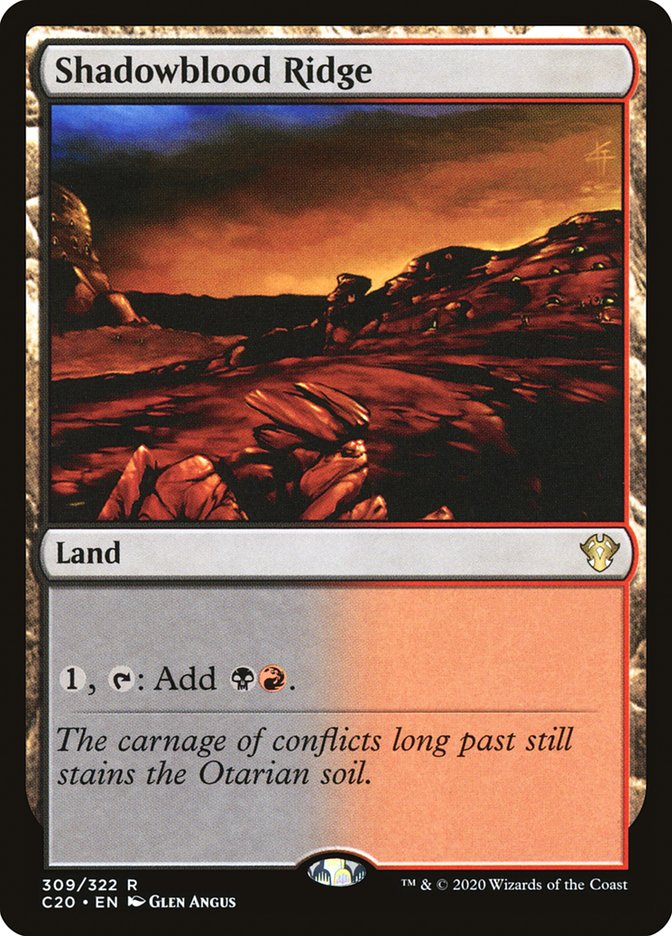 Shadowblood Ridge [Commander 2020] | Jomio and Rueliete's Cards and Comics
