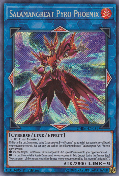 Salamangreat Pyro Phoenix [CHIM-EN039] Secret Rare | Jomio and Rueliete's Cards and Comics
