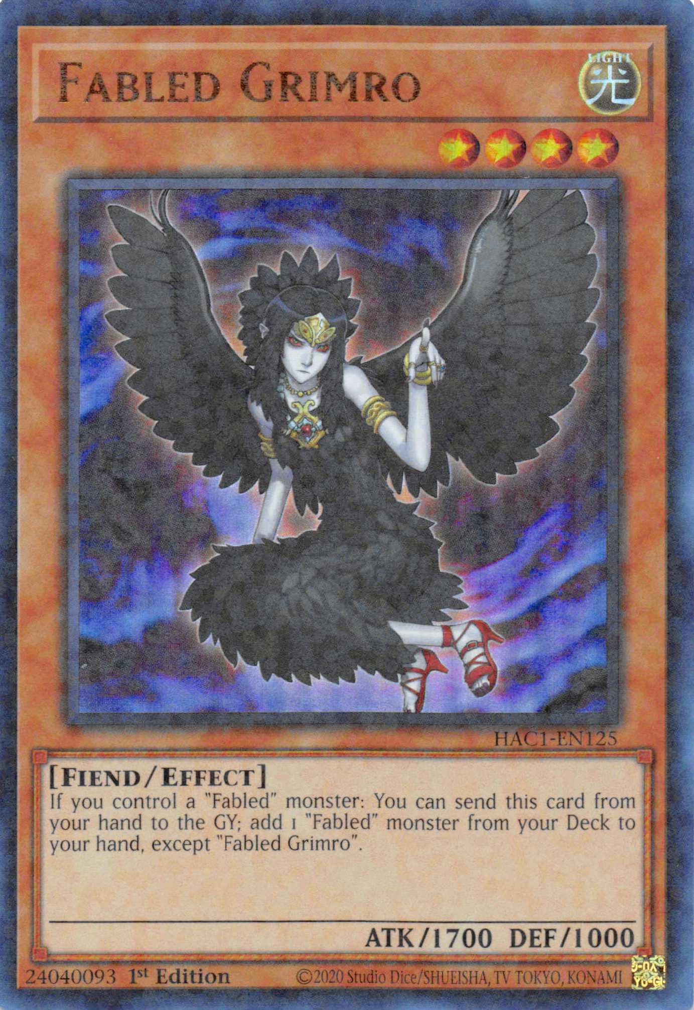 Fabled Grimro (Duel Terminal) [HAC1-EN125] Parallel Rare | Jomio and Rueliete's Cards and Comics