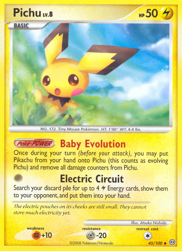 Pichu (45/100) [Diamond & Pearl: Stormfront] | Jomio and Rueliete's Cards and Comics
