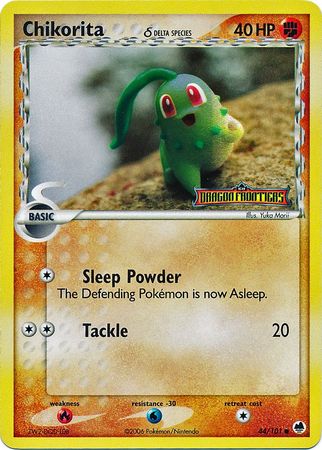 Chikorita (44/101) (Delta Species) (Stamped) [EX: Dragon Frontiers] | Jomio and Rueliete's Cards and Comics