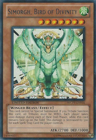 Simorgh, Bird of Divinity [WCPP-EN016] Rare | Jomio and Rueliete's Cards and Comics