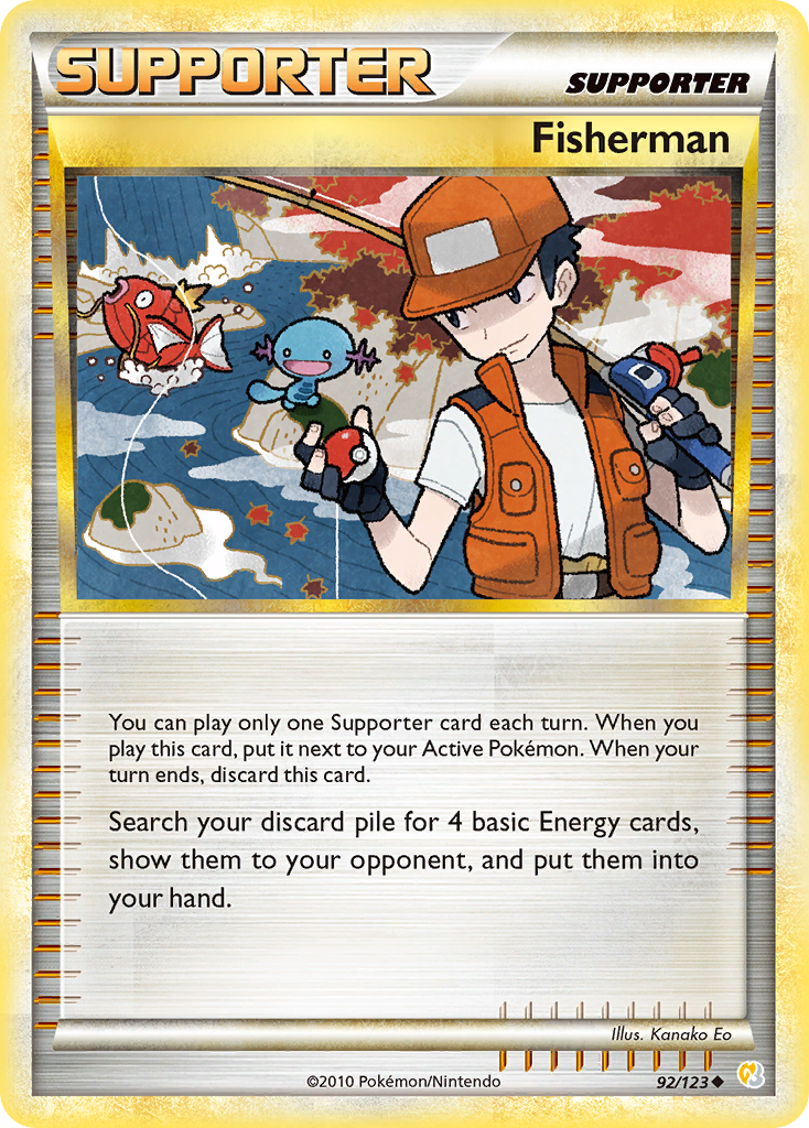 Fisherman (92/123) [HeartGold & SoulSilver: Base Set] | Jomio and Rueliete's Cards and Comics