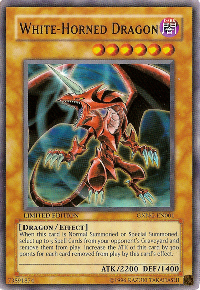 White-Horned Dragon [GXNG-EN001] Ultra Rare | Jomio and Rueliete's Cards and Comics