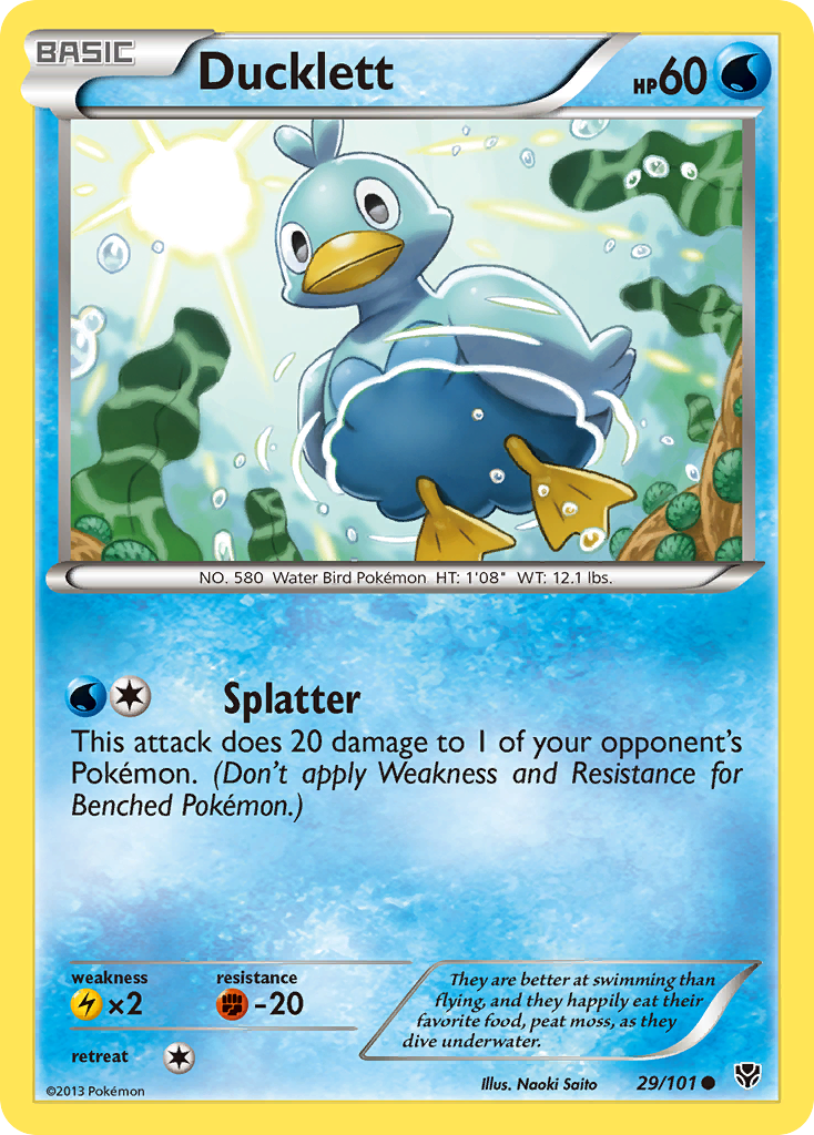 Ducklett (29/101) [Black & White: Plasma Blast] | Jomio and Rueliete's Cards and Comics