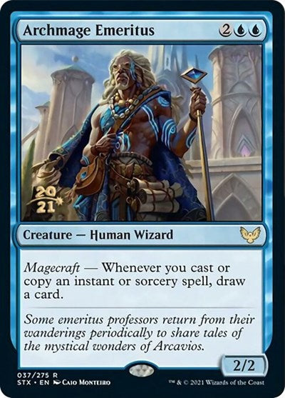 Archmage Emeritus [Strixhaven: School of Mages Prerelease Promos] | Jomio and Rueliete's Cards and Comics