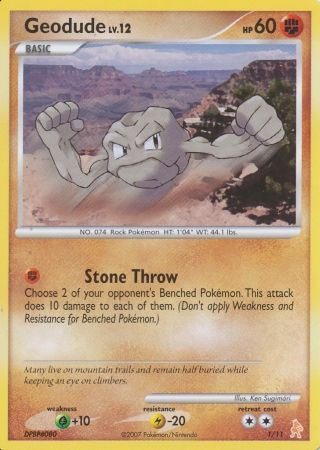 Geodude (1/11) [Diamond & Pearl: Trainer Kit - Lucario] | Jomio and Rueliete's Cards and Comics