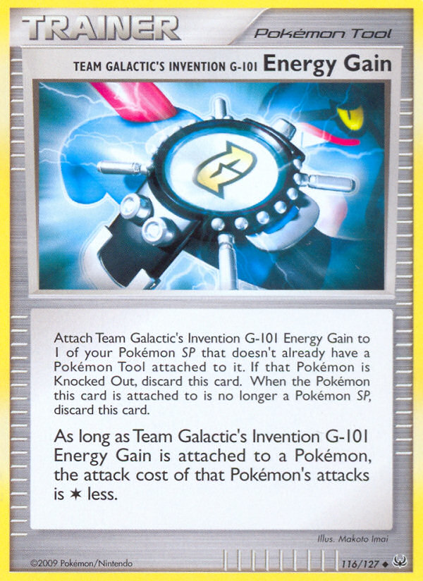 Team Galactic's Invention G-101 Energy Gain (116/127) [Platinum: Base Set] | Jomio and Rueliete's Cards and Comics