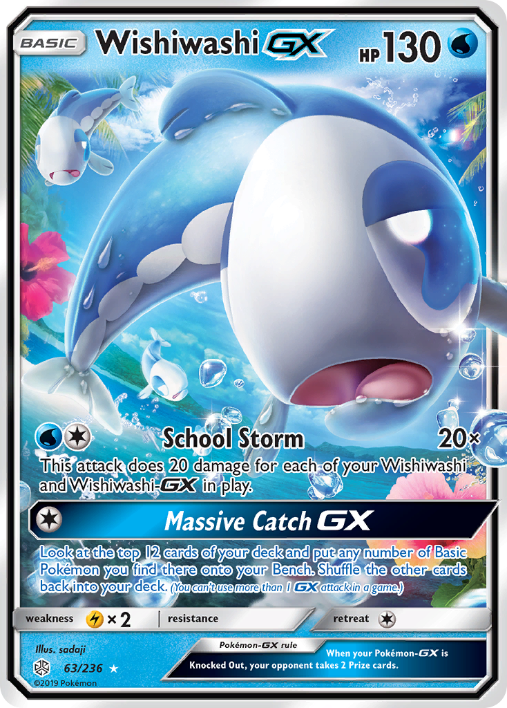 Wishiwashi GX (63/236) [Sun & Moon: Cosmic Eclipse] | Jomio and Rueliete's Cards and Comics