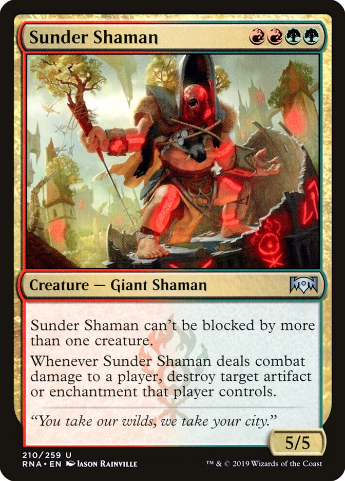 Sunder Shaman [Ravnica Allegiance] | Jomio and Rueliete's Cards and Comics