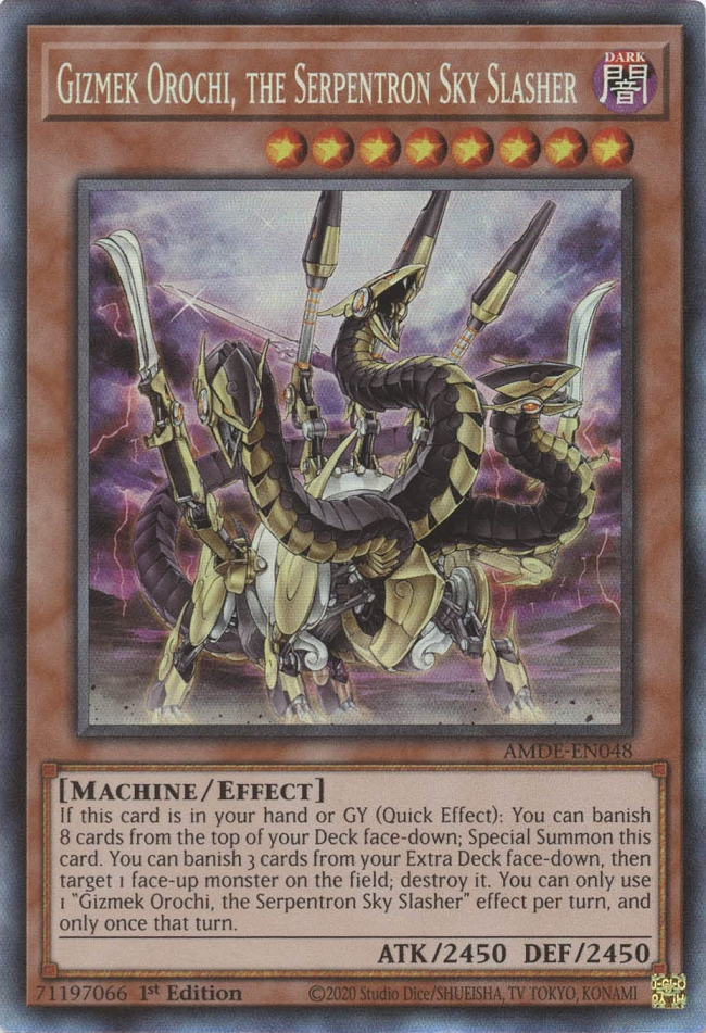 Gizmek Orochi, the Serpentron Sky Slasher [AMDE-EN048] Collector's Rare | Jomio and Rueliete's Cards and Comics