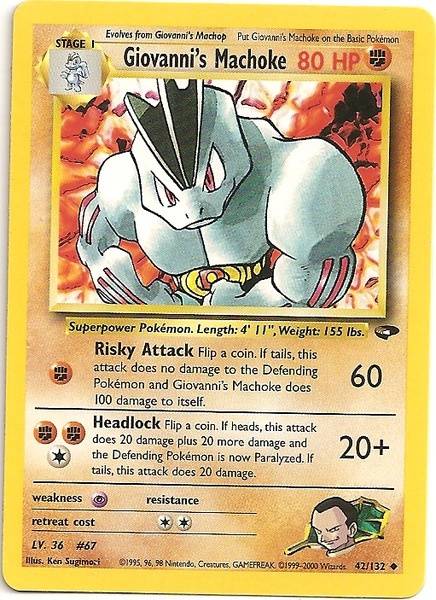 Giovanni's Machoke (42/132) [Gym Challenge Unlimited] | Jomio and Rueliete's Cards and Comics